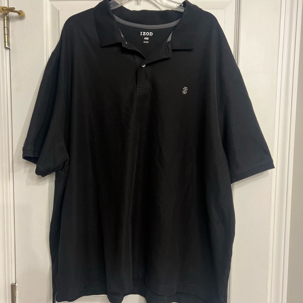IZOD Men's Polo Shirt in Black size 4XB